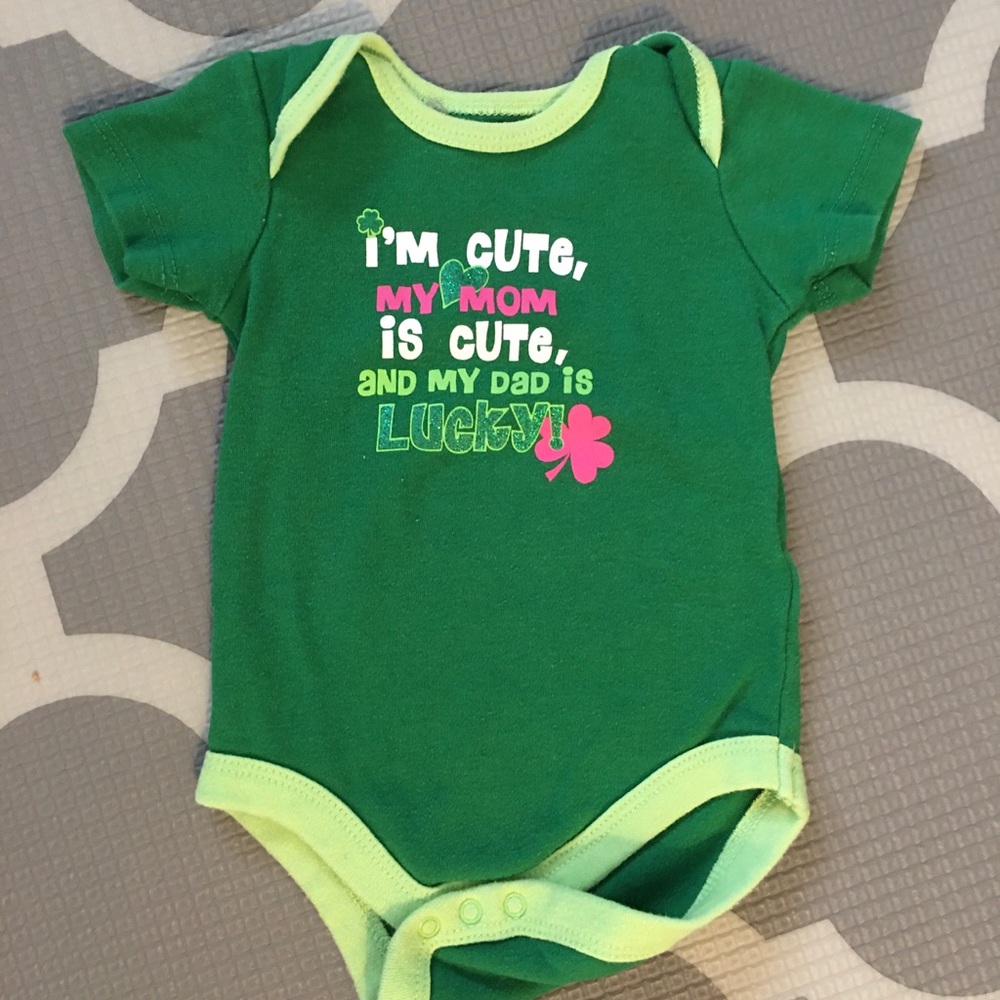 Baby Lucky St. Patrick’s Day Onesie Sz. 0-3 months